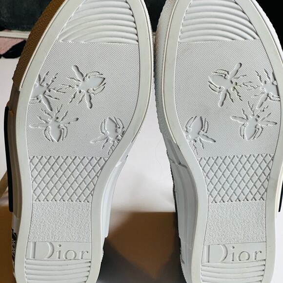 🪀DIOR SNEAKER HIGH TOP M-B/23 DIAMOND PRISTINE DUSTBAG DIOR AUTHENTIC SIZE 12 - Picture 9 of 16